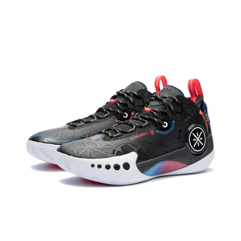 LINING Shadow 3 Basketball Shoes Men Mid Top Black-2