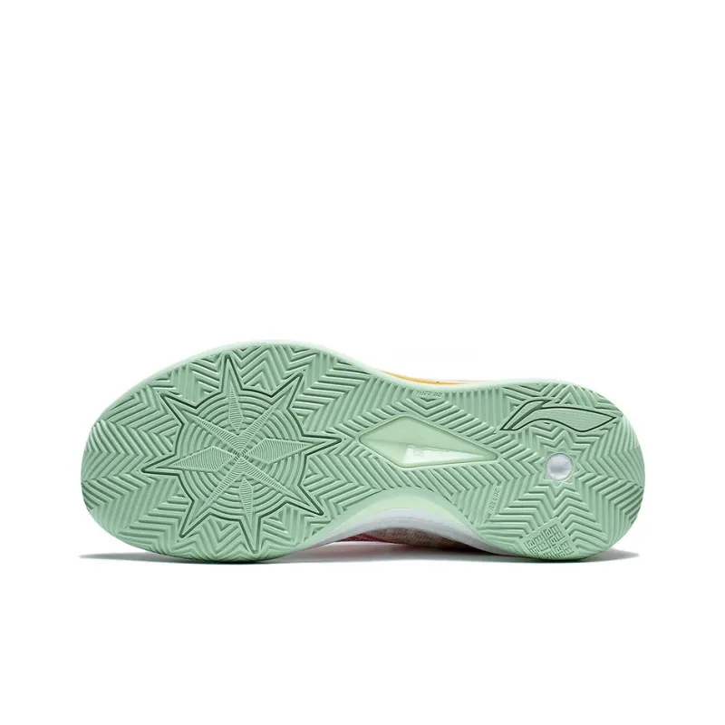 LINING Liren 3 V2 Basketball Shoes Men Low Top White/Orange/Green-3