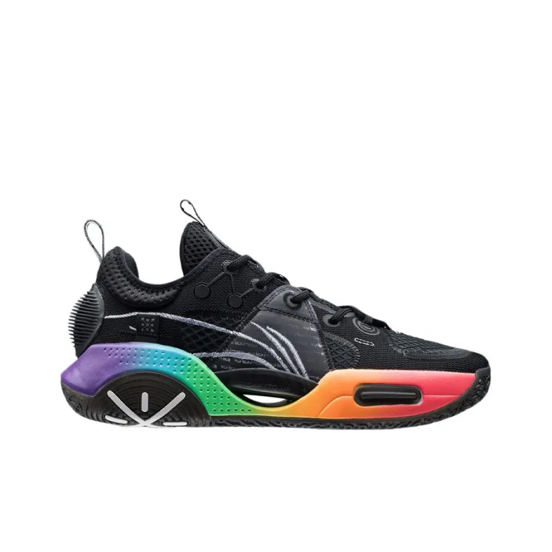 LiNing All City 9 V1.5 Anti-Slip And Wear-Resistant Cushioning Coverage Low-Top Basketball Shoes Black Multicolor-1