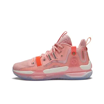 361° AG1 Pro People Are Very Stylish Anti Slip Wear Resistant Mid Top Basketball Shoes Men's Pink