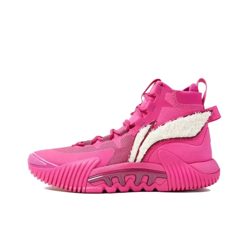 Disney X LINING Badfive 2 Basketball Shoes Men High Top Sweet Beet Red-1
