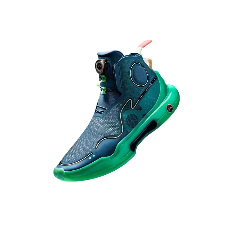 LiNing YuShuai Evolution Rebound High Top Professional Competition Basketball Shoes Men's Dark Cyan Blue-2