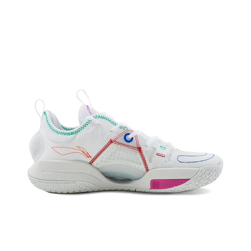 LINING All City 9 V1.5 Basketball Shoes Men Low Top White/Red/Green-1
