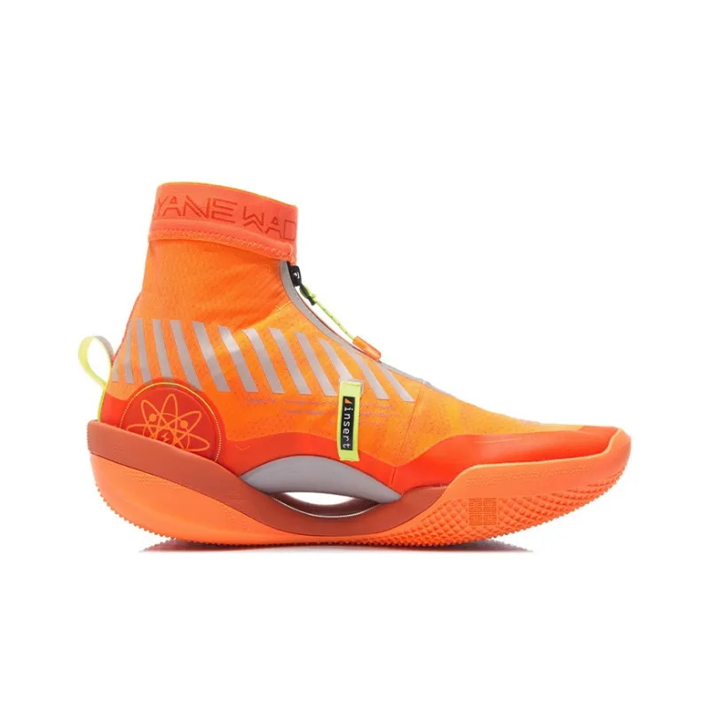 LiNing WOW 9 Infinity Infinity Breathable And Wear resistant High Top Performance Basketball Shoes Men's Orange-1