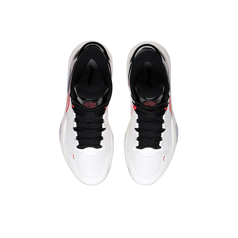 LiNing Speed High Cushioning Anti-Slip And Wear-Resistant High-Top Performance Basketball Shoes White Black Red-3