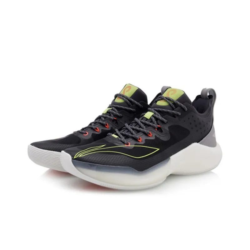 LiNing Sound 8 Low Anti Slip Wear Resistant Low Top Basketball Shoes Men's Black Gray-2