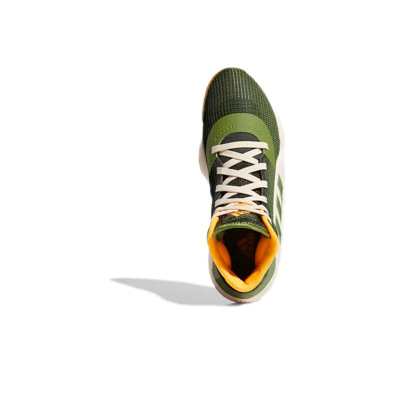 Adidas Pro Bounce Madness 2019 Wear-Resistant Mid-Top Basketball Shoes Men's Olive Green-4