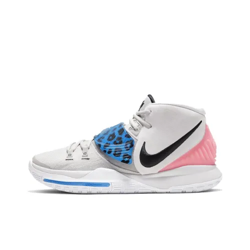 Nike Kyrie 6 Basketball Shoes Unisex Mid-Top Pink/Blue/White