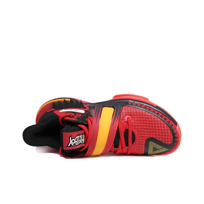 PEAK Flash 2 Generation Basketball Shoes Men Mid Top Red/Black-3