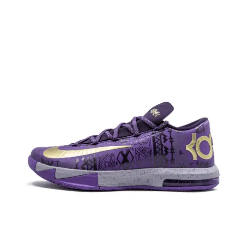 Nike KD 6 Basketball Shoes Men Low-Top Purple/Metal Gold/Empire