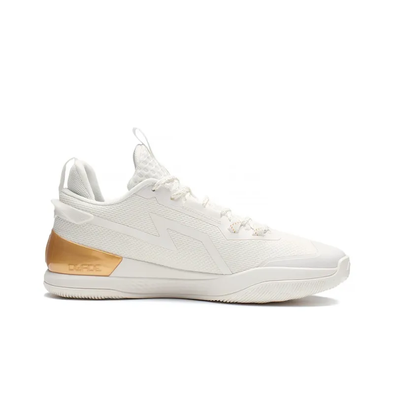 LiNing Flash 2.0 Cushioning Anti-Slip Wear-Resistant Coverage Support Rebound Low-Top Basketball Shoes Men's Mist White-1