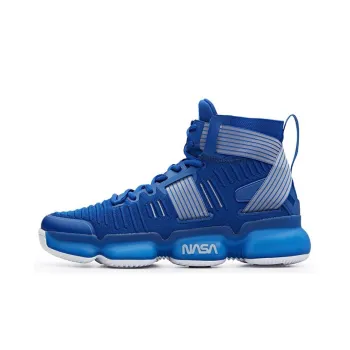 Anta Nasa Cushioning High Top Performance Basketball Shoes Men's Blue White