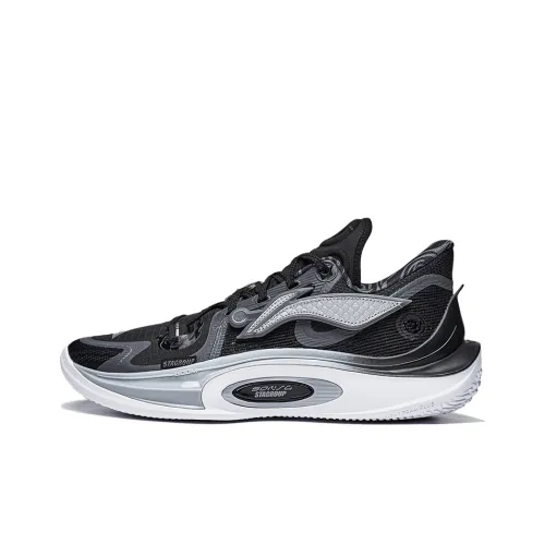 LINING Sonic 11 STA Basketball Shoes Men Low-Top Black/Shadow Gray