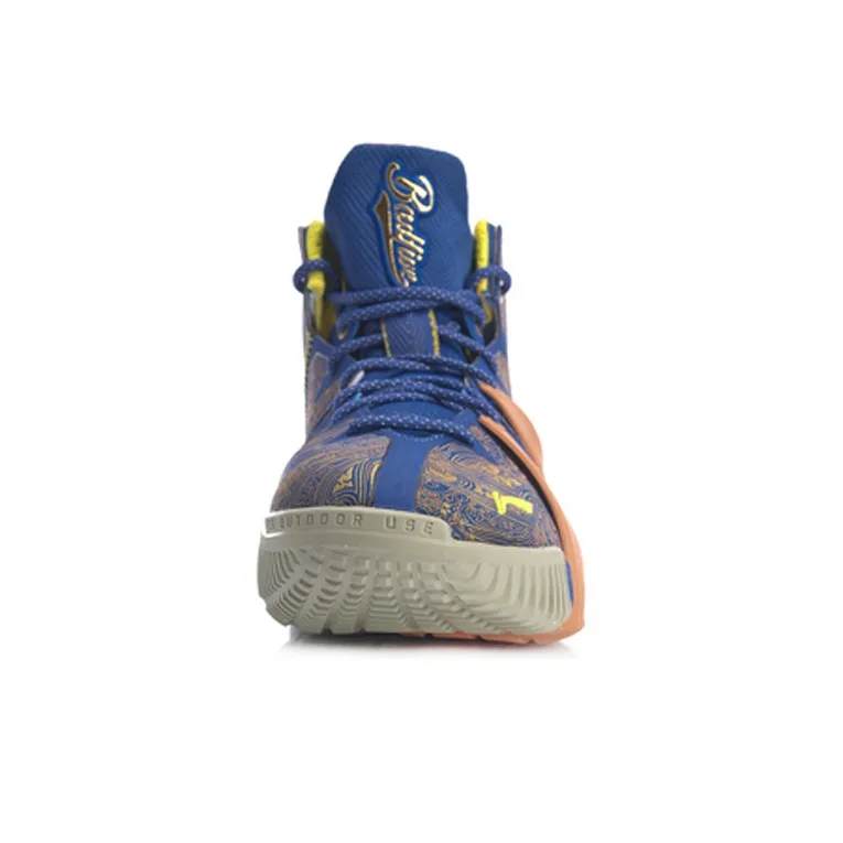 LiNing Badfive 1 Only Chu Has Talent. Cushioned Slip-Resistant Mid-Top Basketball Shoes Bright Royal Blue-3