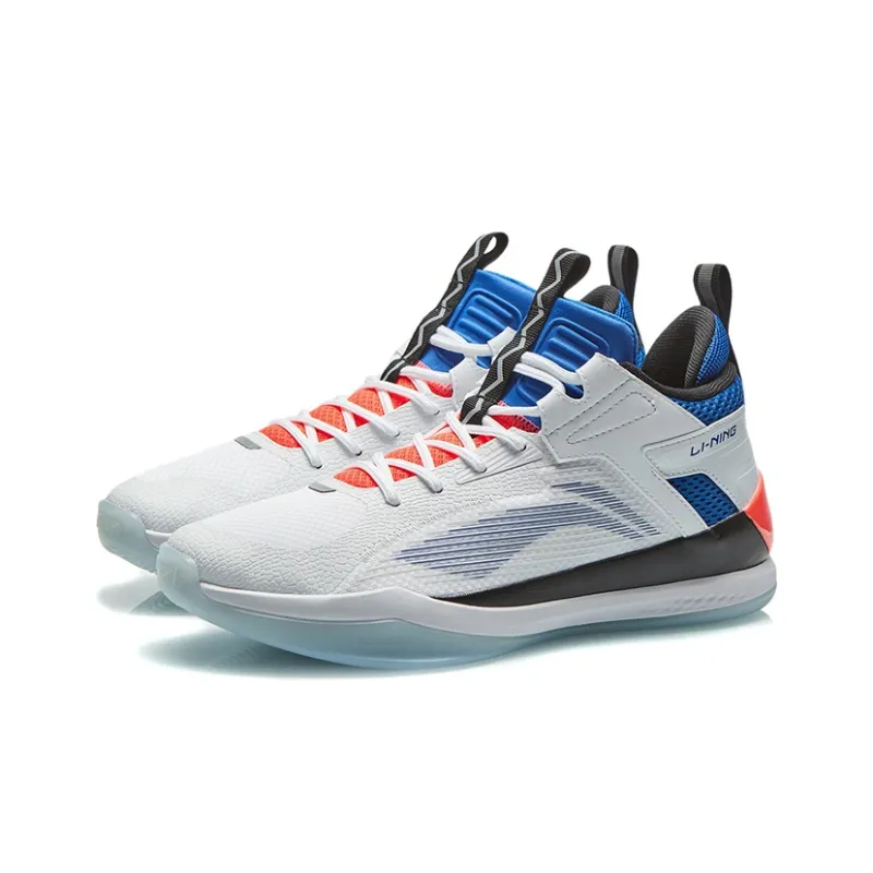 LiNing Raid Way Of Wade Rebound Cushioning Wear Resistant Slip Resistant Low Top Basketball Shoes Men's White-2