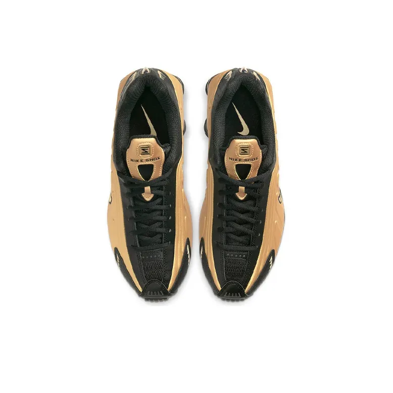 Nike Shox R4 Metallic Gold Black-2