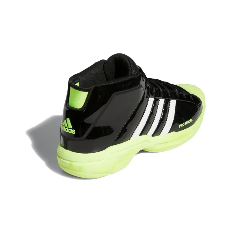 Adidas Pro Model 2G Shoes Black/White/Yellow-2