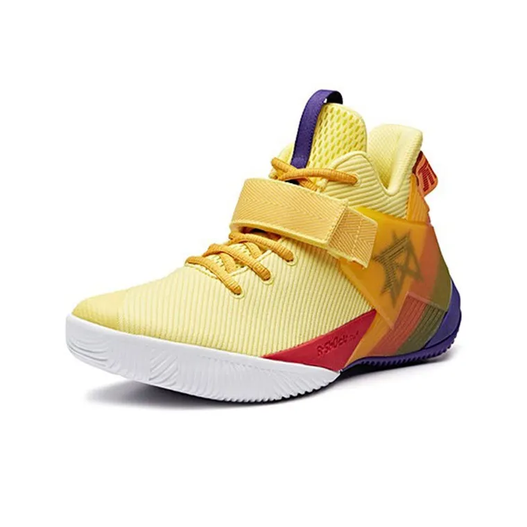 Anta Basketball Collection Low Top Basketball Shoes Men's Yellow Red Purple-2