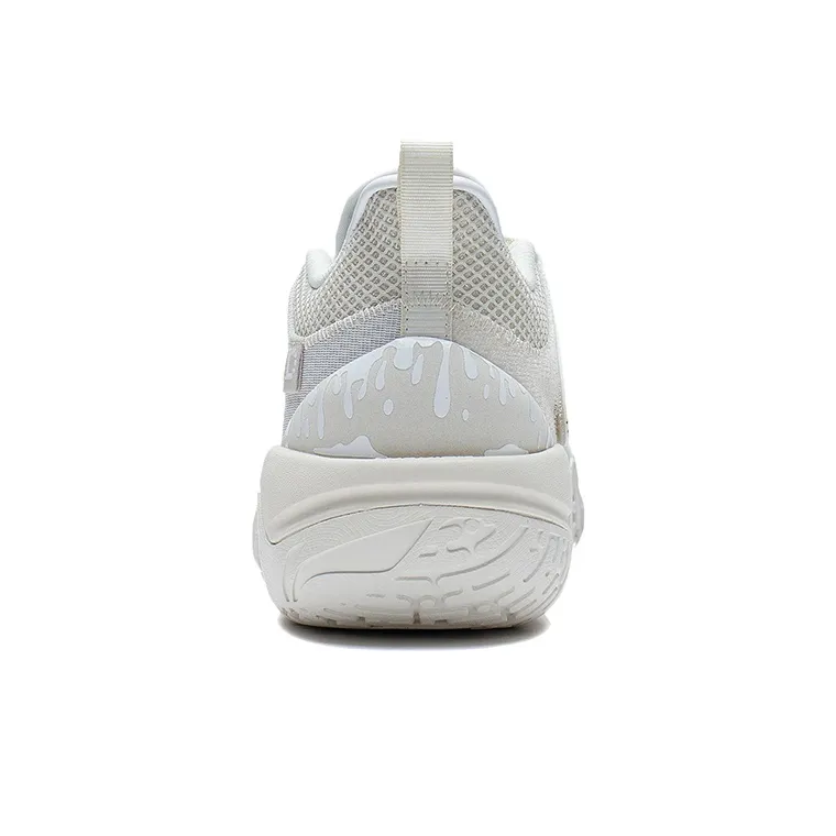 LiNing Cushioning, Slip Resistant, Abrasion Resistant, Coverage, Support Low Top Basketball Shoes Men's Pearl White-5