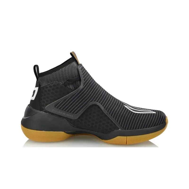 LiNing YuShuai 12 Cushioning Anti Slip And Wear Resistant Coverage High Top Basketball Shoes Men's Black-1