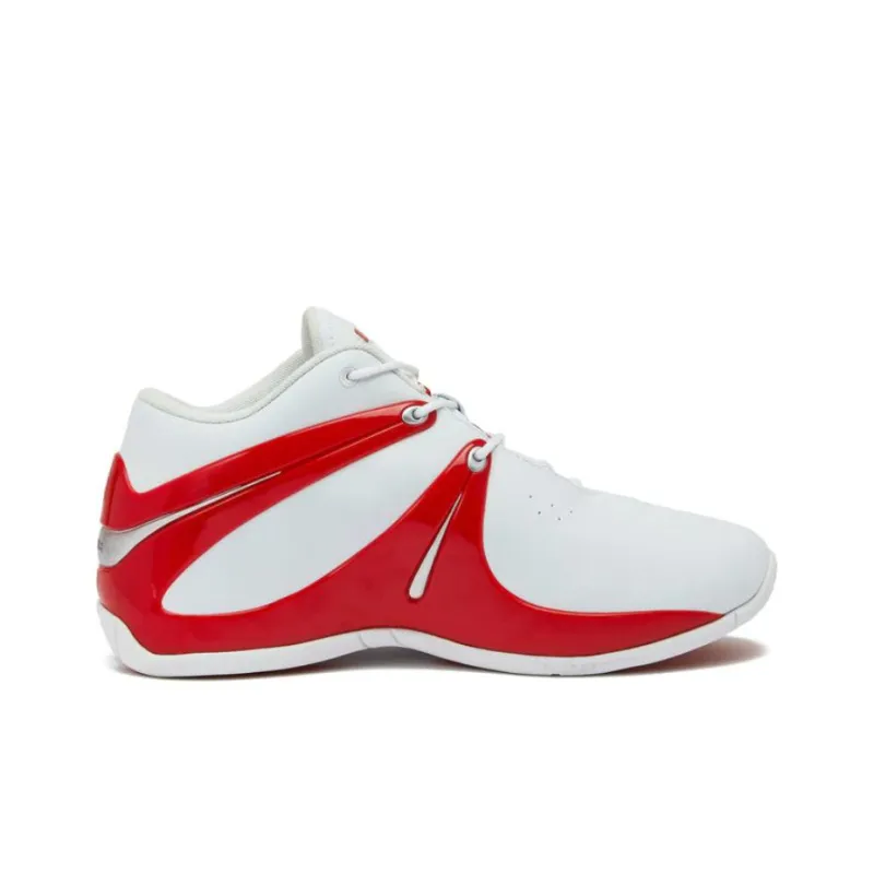AND1 Rise Cushioning Slip Resistant Mid Top Basketball Shoes Men's White Red-1
