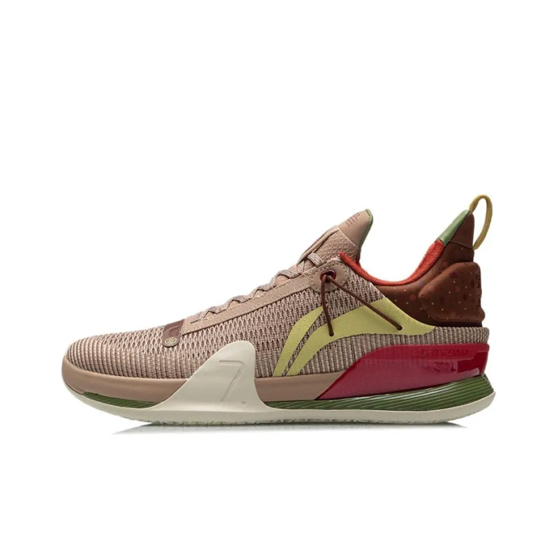 LiNing Blitz 7 Premium Premium Cushioning Anti-Slip And Wear-Resistant Rebound Low-Top Basketball Shoes Light Taupe-0