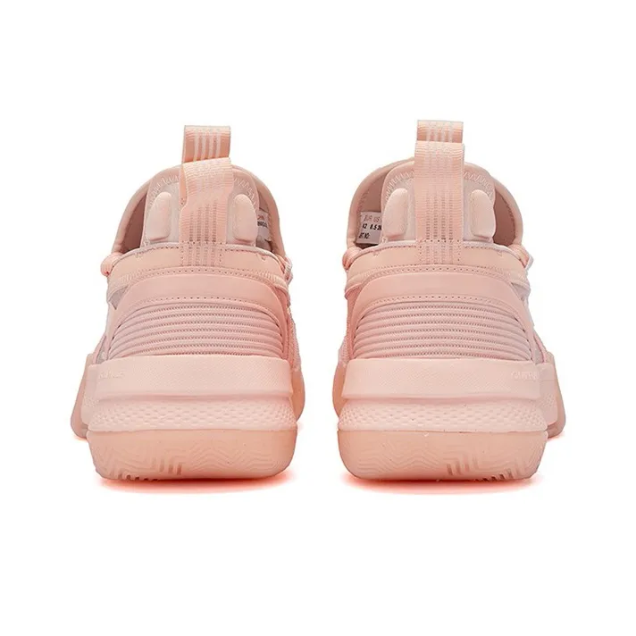 361° QU!KFOAM Burning Fight Cushioning Anti Slip And Wear Resistant Coverage Low Top Performance Basketball Shoes Pink-3
