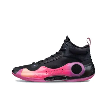LiNing WOW 10 Sunrise Cushioning Wear Resistant Mid Top Basketball Shoes Men's Black