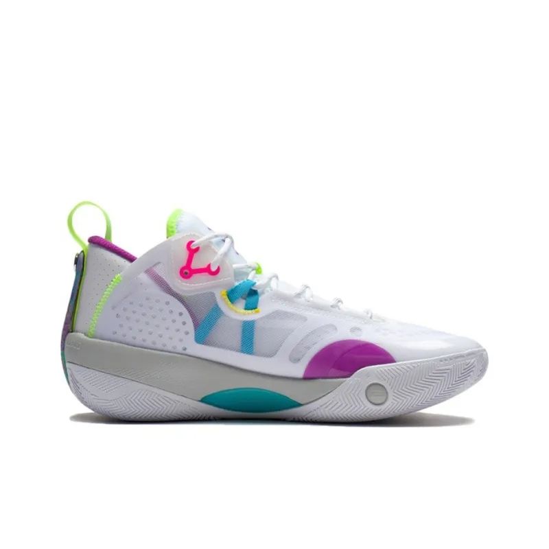 LiNing Shadow 3 Anti-Slip Wear-Resistant Low-Top Basketball Shoes Standard White-1