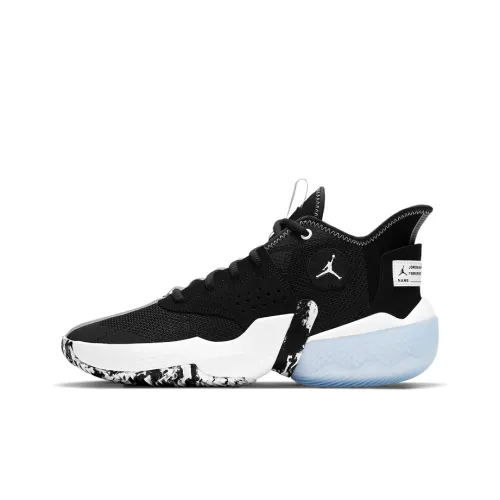 Jordan Jumpman Diamond 2 Basketball Shoes Unisex Mid-Top Black/White