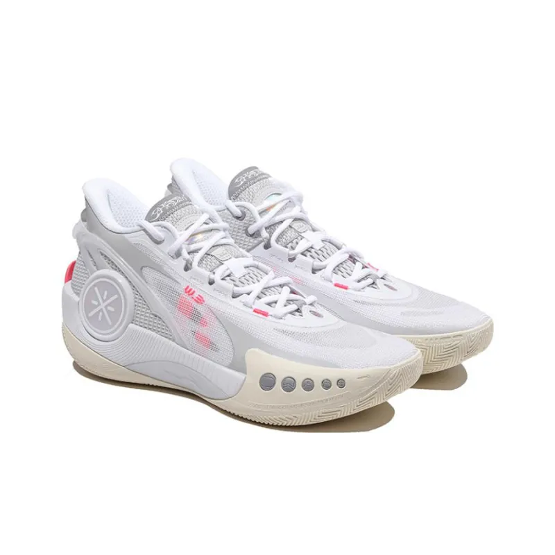 LiNing Shadow 3 Way Of Wade Abrasion Resistant Breathable Low Top Basketball Shoes Men's White Gray-2