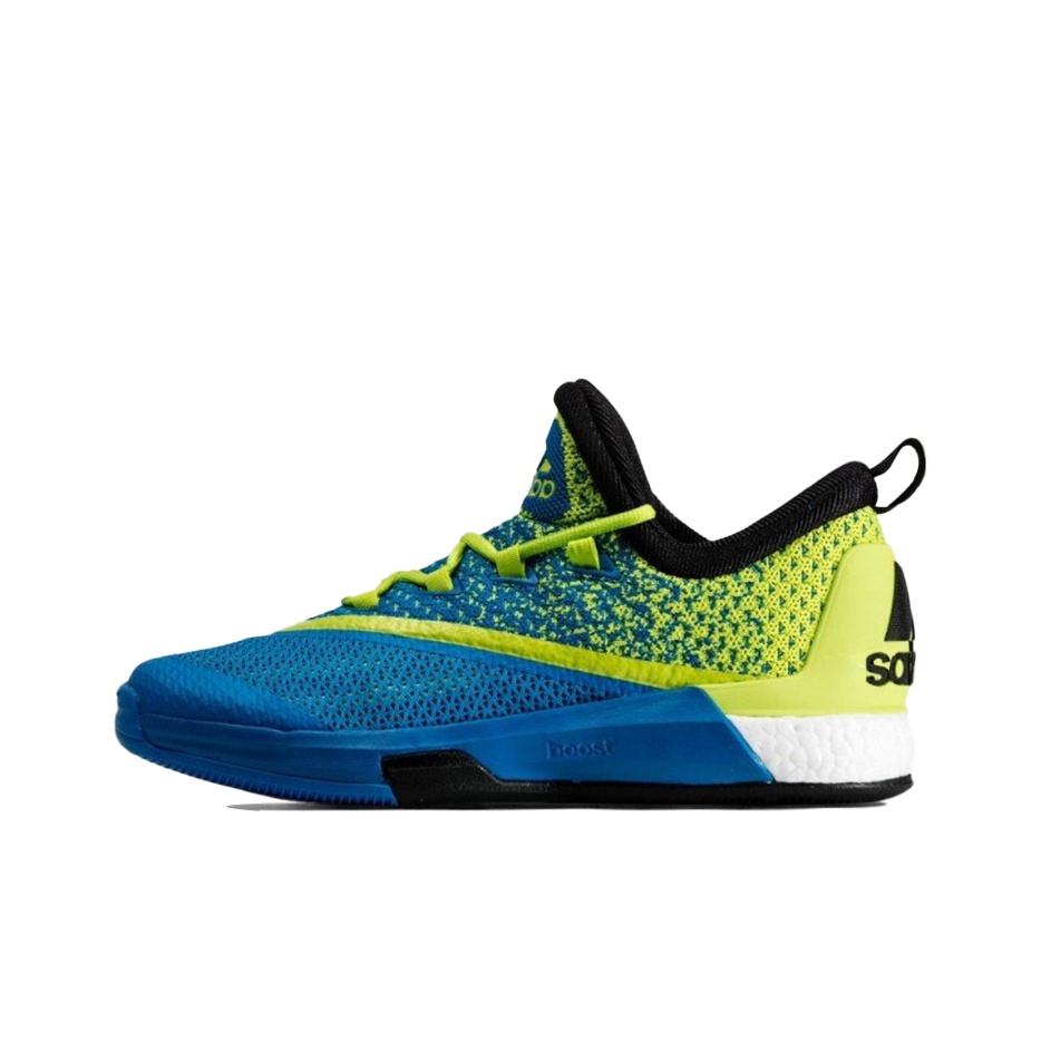 adidas Crazylight Boost Basketball Shoes Men Low top Blue yellow US M 11