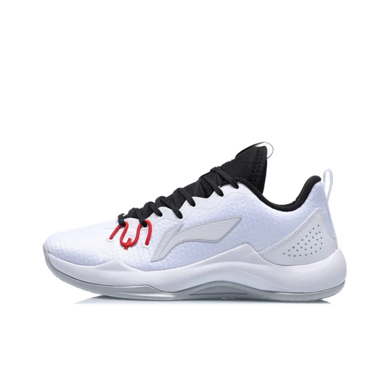 LiNing Magic Cloud Cushioning Anti Slip And Wear Resistant Low Top Basketball Shoes Men's White-0
