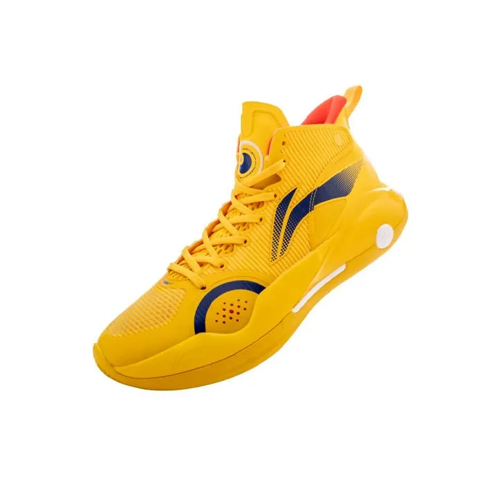 LiNing YuShuai 15 Abrasion Resistant Breathable Mid Top Basketball Shoes Men's Spectrum Yellow-2