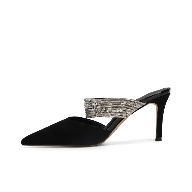 WUDASHU Stylish Sandal 7cm Women's Black-0