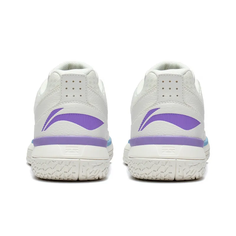 LiNing All City 5 Anti Slip Wear Resistant Mid Top LI NING CLOUD/LINING Cloud Basketball Shoes Men's White Blue Purple-3