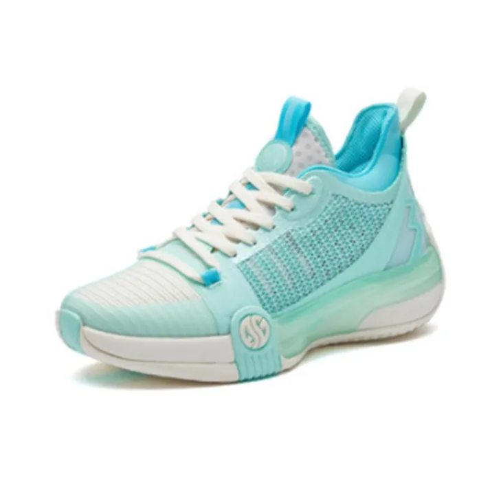 361° Zen 3 Basketball Shoes Women's Mid Top Feather White/Wave Green-2