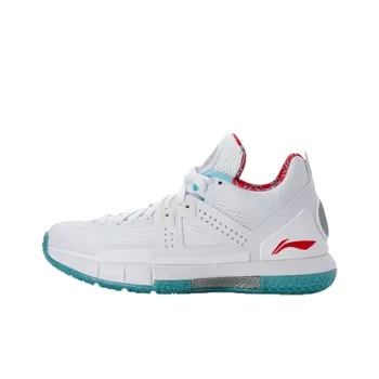 LINING WOW 5 Basketball Shoes Men Mid Top White