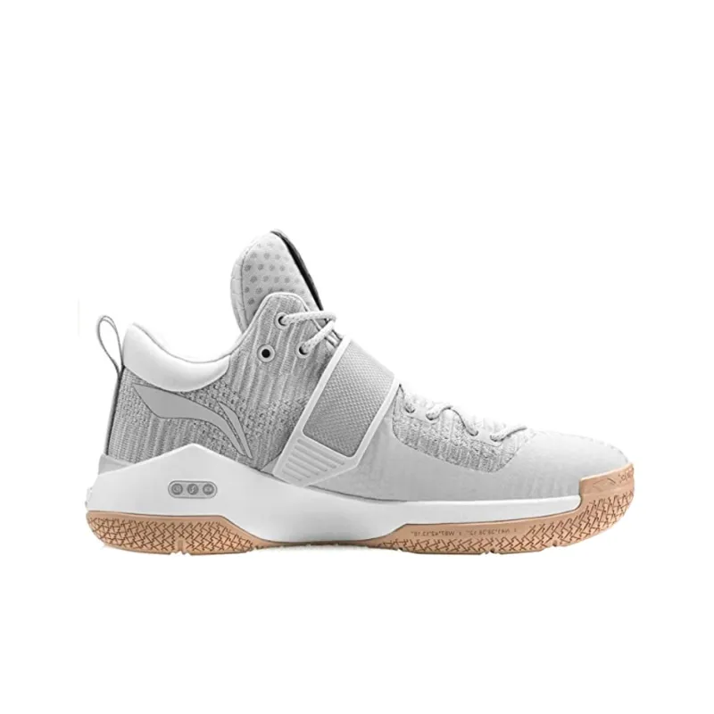 LiNing WOW 6 6 Solid Envelopes Low Top Basketball Shoes Men's Gray White-1