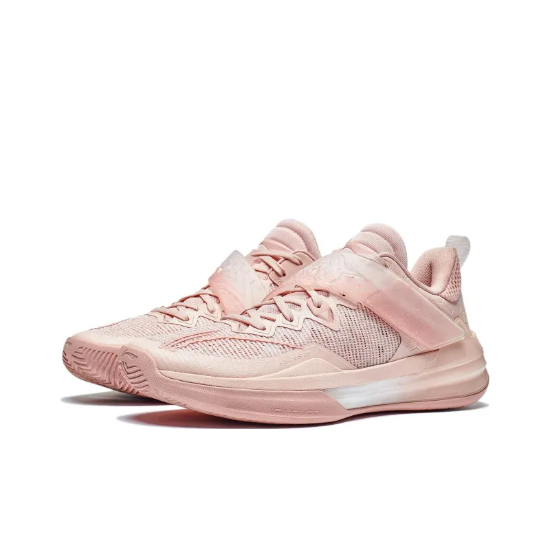 LiNing Liren3 TEAM Durable Breathable Low Top Basketball Shoes Men's Peach Orange Pink-2
