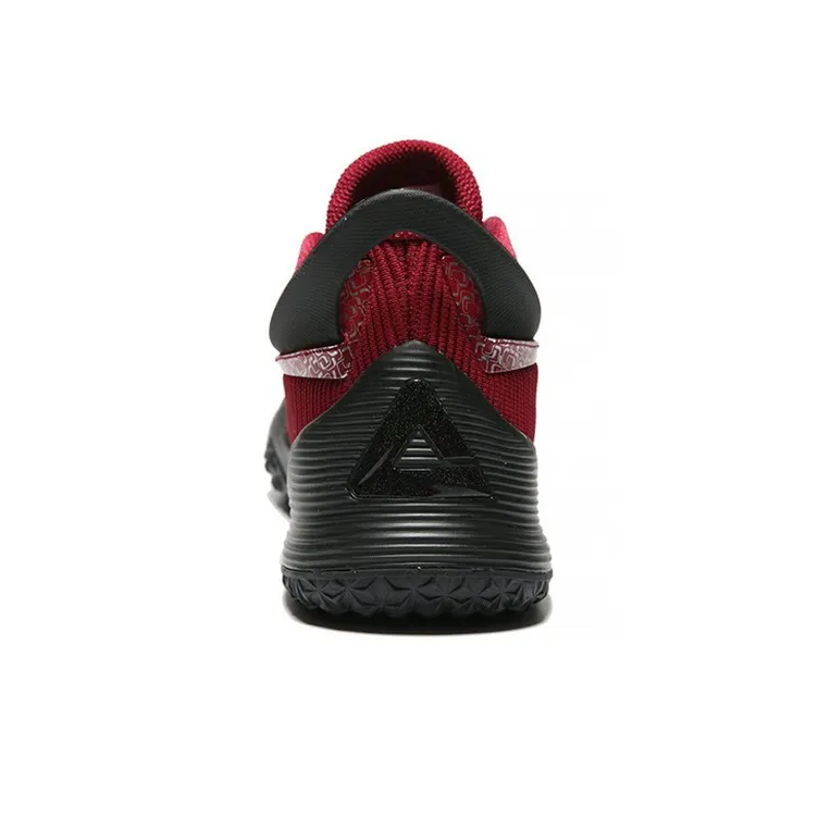 PEAK Cushioning Anti Slip And Wear Resistant Coverage Support Mid Top Basketball Shoes Men's Deep Cherry Red-4