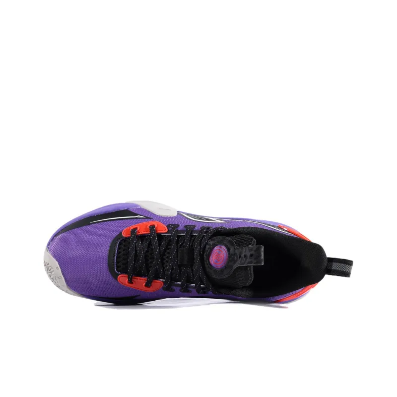 LiNing Speed 7 Slip Resistant Cushioning Abrasion Resistant Low Top Basketball Shoes Men's Purple Black-3