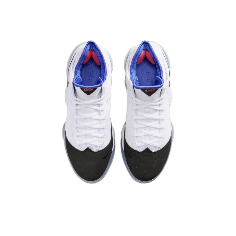 Nike LeBron 19 Low White Medium Blue Siren Red Black-3