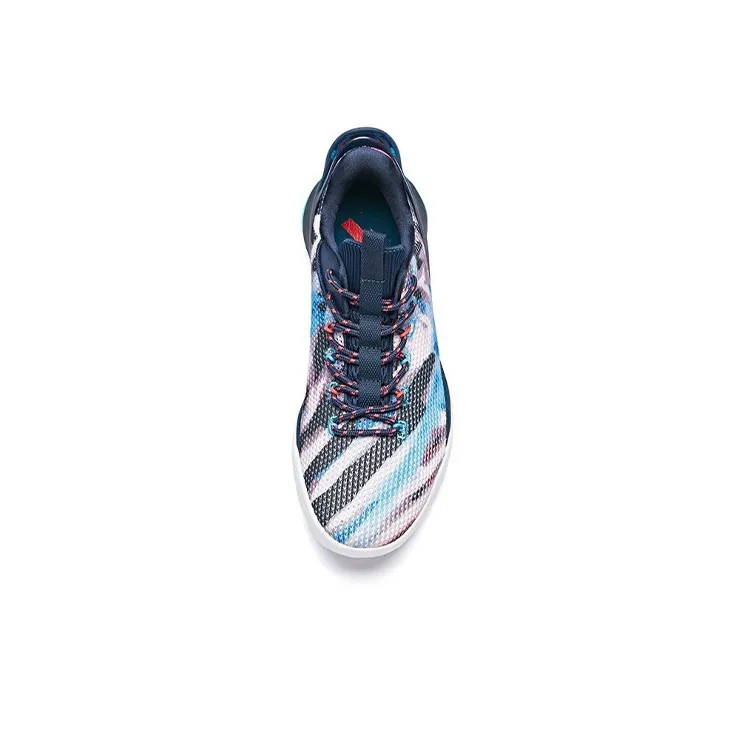 Anta ENDLESS FIRE 3.0 Anti Slip Wear Resistant Low Top Basketball Shoes Men's Blue-3