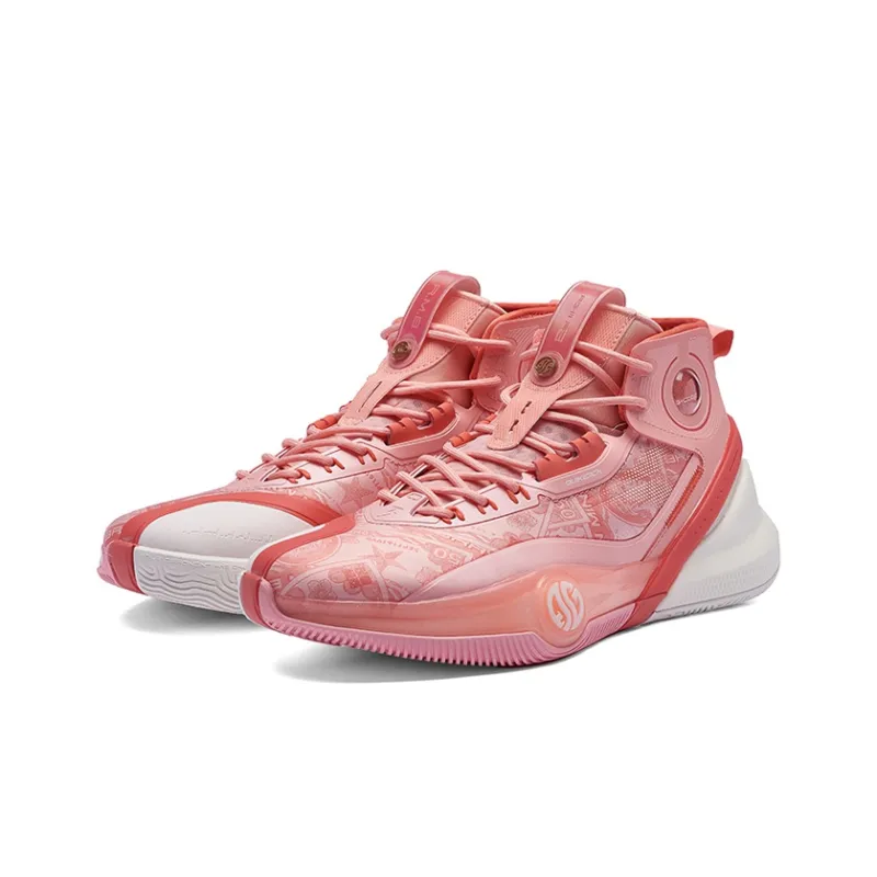 361° AG3 Pro Basketball Shoes Men High Top Grapefruit Red/Bright Bronze-2