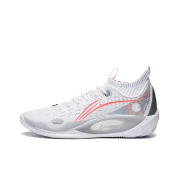 LiNing 808 2 ULTRA Ultra Cushioning Anti Slip And Wear Resistant High Top Performance Basketball Shoes White Gray Red