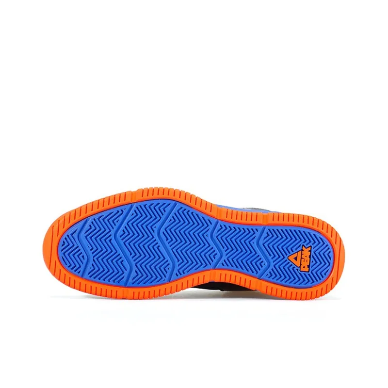 PEAK Wear-Resistant Mid-Top Performance Basketball Shoes Men's Black Blue-3