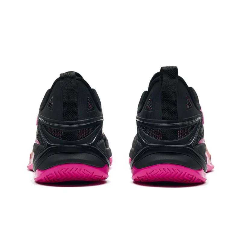 XTEP Light Attack 2 Generations Cushioning Wear Resistant Rebound Low Top Basketball Shoes Men's Black Purple-4
