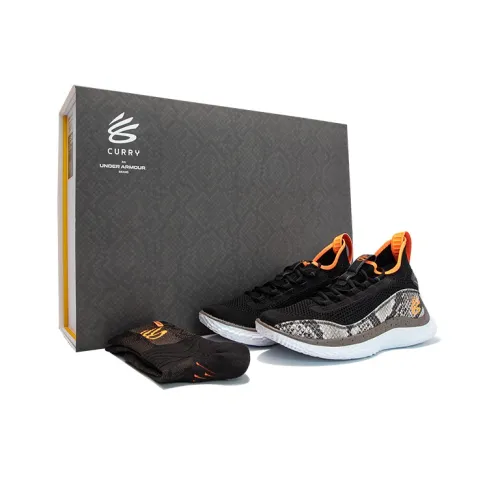 Under Armour Curry 8 Basketball Shoes Men Low-Top Black Brown