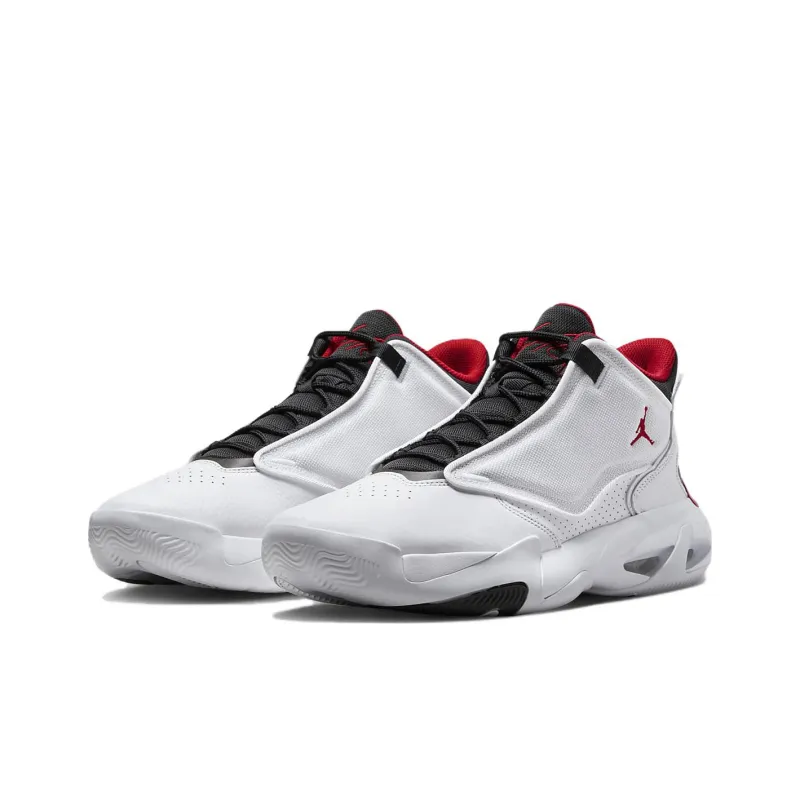 Jordan Max Aura 4 White Black University Red-2